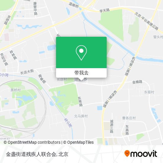金盏街道残疾人联合会地图