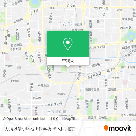 万润风景小区地上停车场-出入口地图