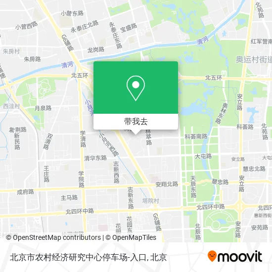 北京市农村经济研究中心停车场-入口地图