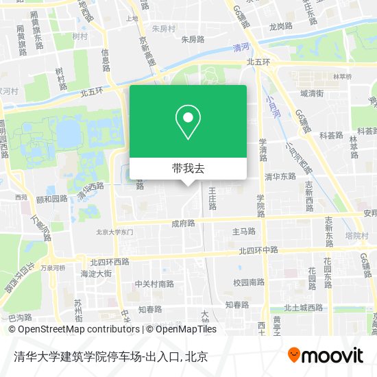 清华大学建筑学院停车场-出入口地图