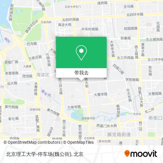 北京理工大学-停车场(魏公街)地图
