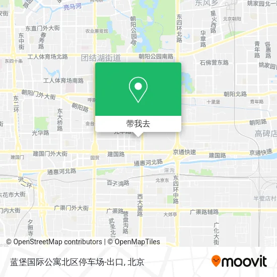 蓝堡国际公寓北区停车场-出口地图
