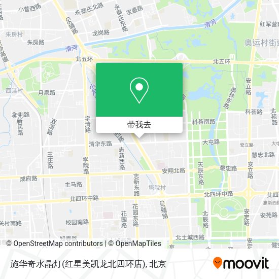 施华奇水晶灯(红星美凯龙北四环店)地图