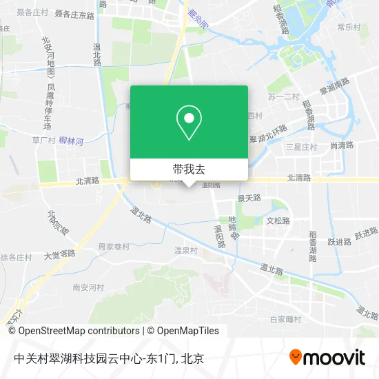 中关村翠湖科技园云中心-东1门地图