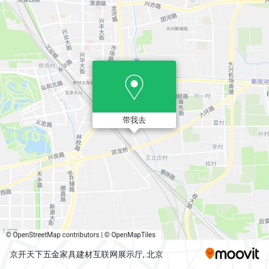 京开天下五金家具建材互联网展示厅地图