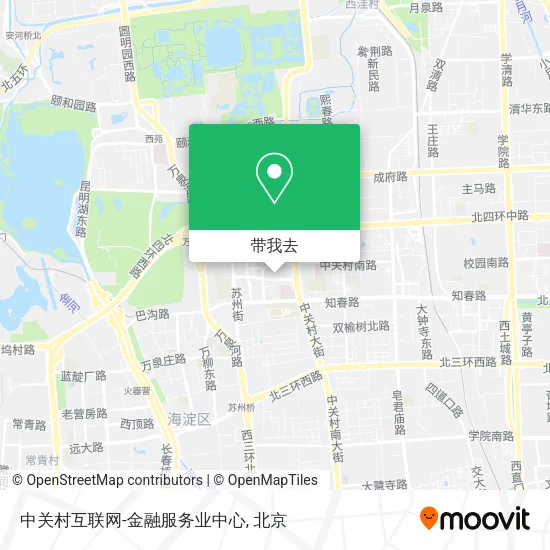 中关村互联网-金融服务业中心地图