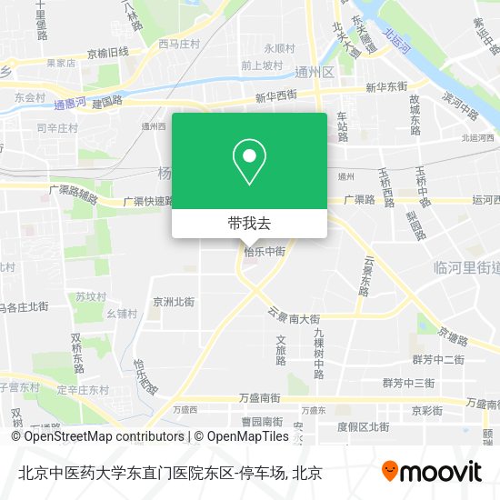 北京中医药大学东直门医院东区-停车场地图