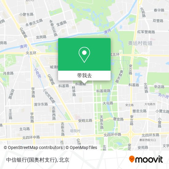 中信银行(国奥村支行)地图