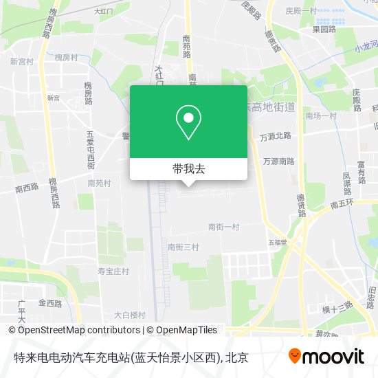 特来电电动汽车充电站(蓝天怡景小区西)地图