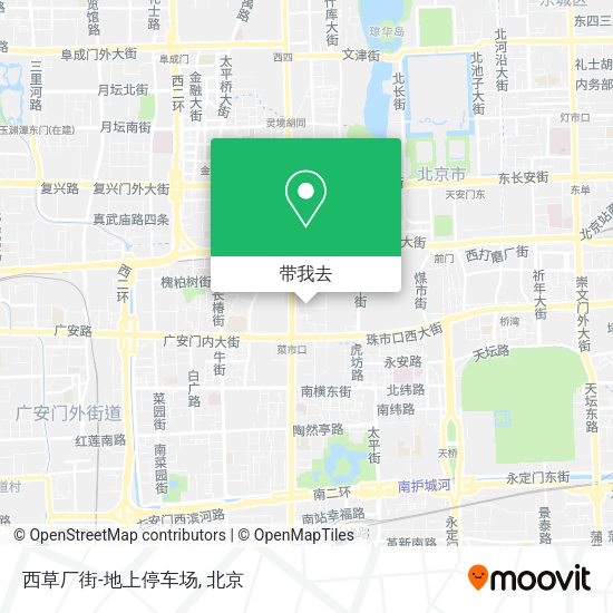西草厂街-地上停车场地图