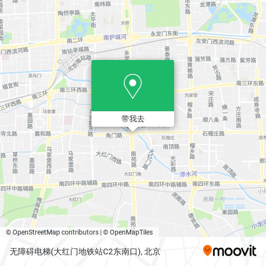 无障碍电梯(大红门地铁站C2东南口)地图