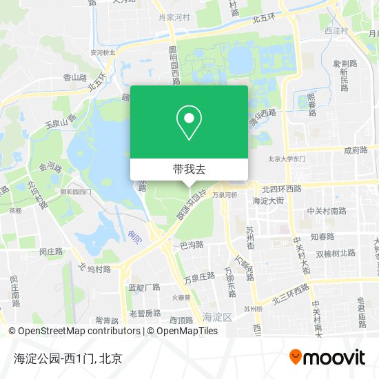 海淀公园-西1门地图