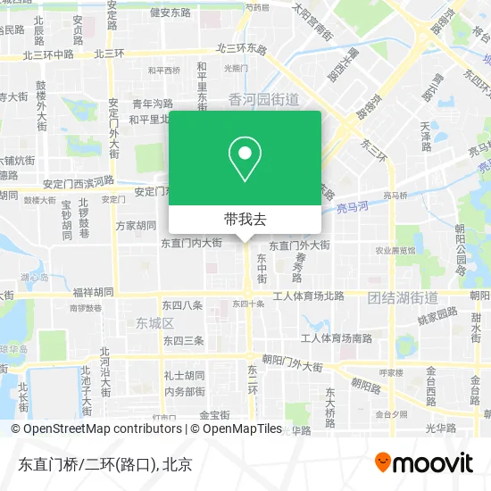 东直门桥/二环(路口)地图