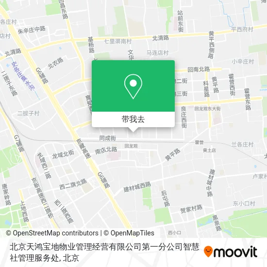 北京天鸿宝地物业管理经营有限公司第一分公司智慧社管理服务处地图