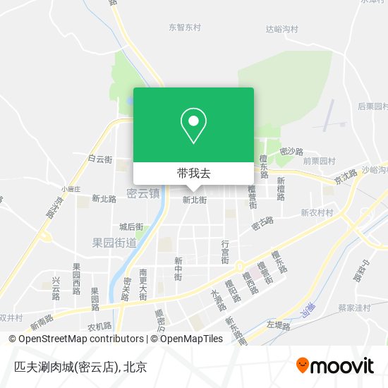 匹夫涮肉城(密云店)地图