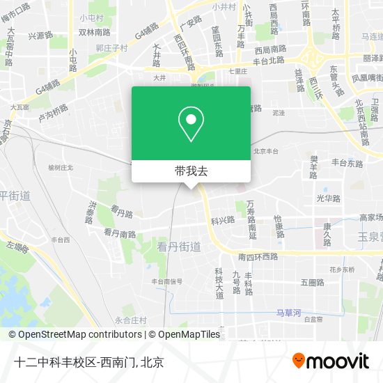 十二中科丰校区-西南门地图