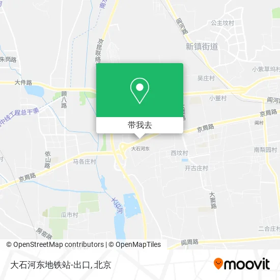 大石河东地铁站-出口地图