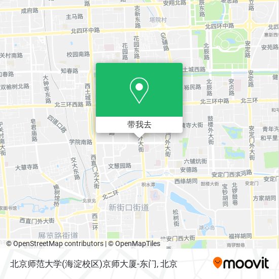 北京师范大学(海淀校区)京师大厦-东门地图