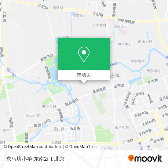 东马坊小学-东南2门地图
