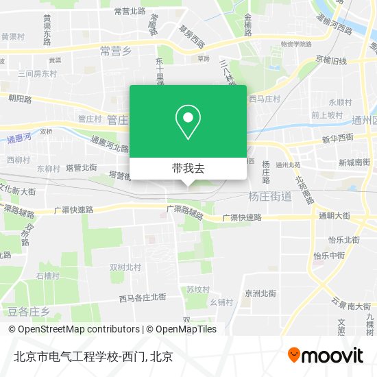 北京市电气工程学校-西门地图