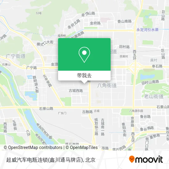超威汽车电瓶连锁(鑫川通马牌店)地图