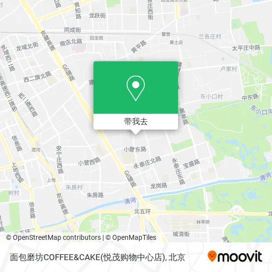 面包磨坊COFFEE&CAKE(悦茂购物中心店)地图