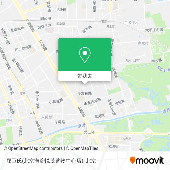 屈臣氏(北京海淀悦茂购物中心店)地图