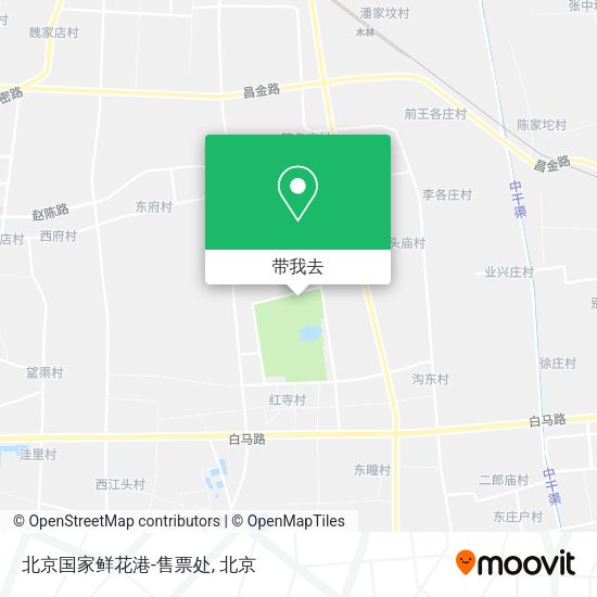 北京国家鲜花港-售票处地图