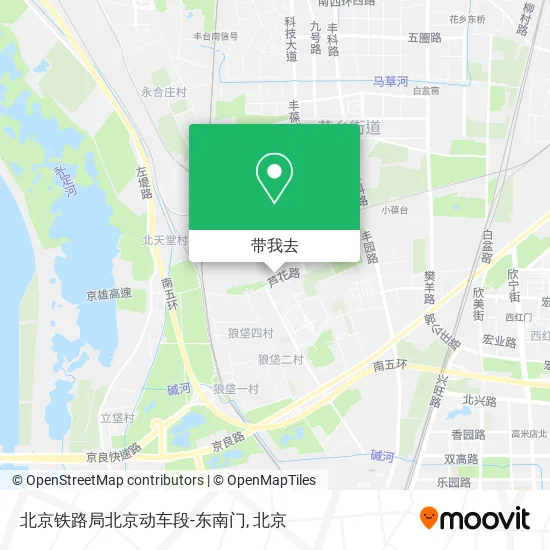 北京铁路局北京动车段-东南门地图