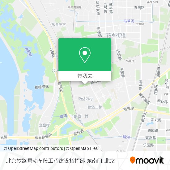北京铁路局动车段工程建设指挥部-东南门地图