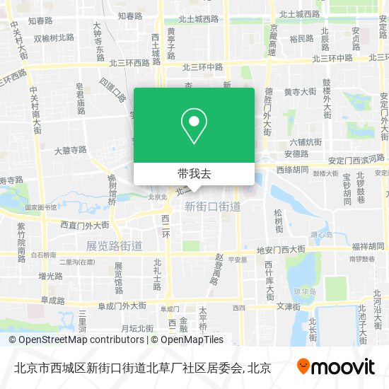 北京市西城区新街口街道北草厂社区居委会地图