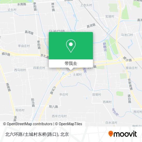 北六环路/土城村东桥(路口)地图