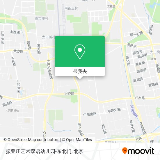 振亚庄艺术双语幼儿园-东北门地图