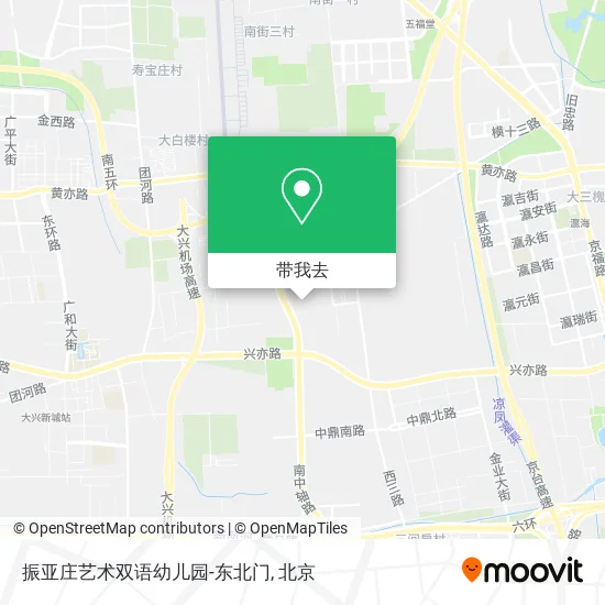 振亚庄艺术双语幼儿园-东北门地图