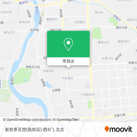 新世界百货(燕郊店)-西3门地图