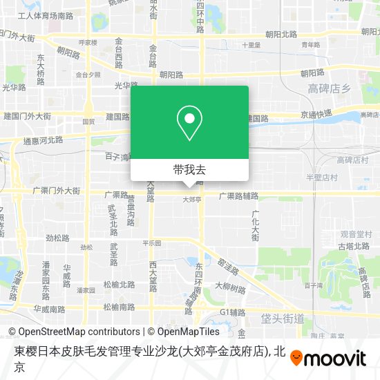 東樱日本皮肤毛发管理专业沙龙(大郊亭金茂府店)地图
