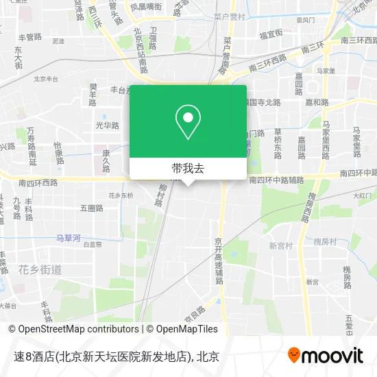 速8酒店(北京新天坛医院新发地店)地图