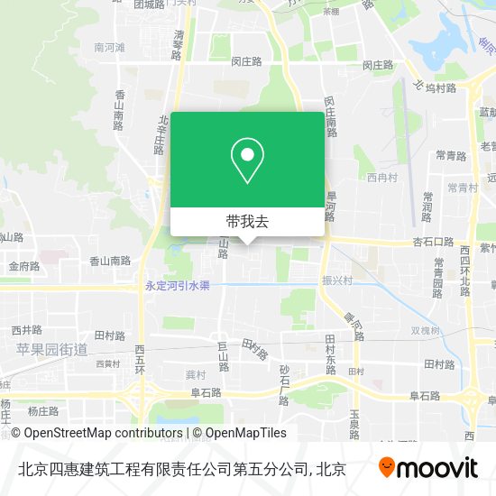 北京四惠建筑工程有限责任公司第五分公司地图