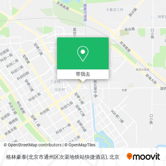 格林豪泰(北京市通州区次渠地铁站快捷酒店)地图