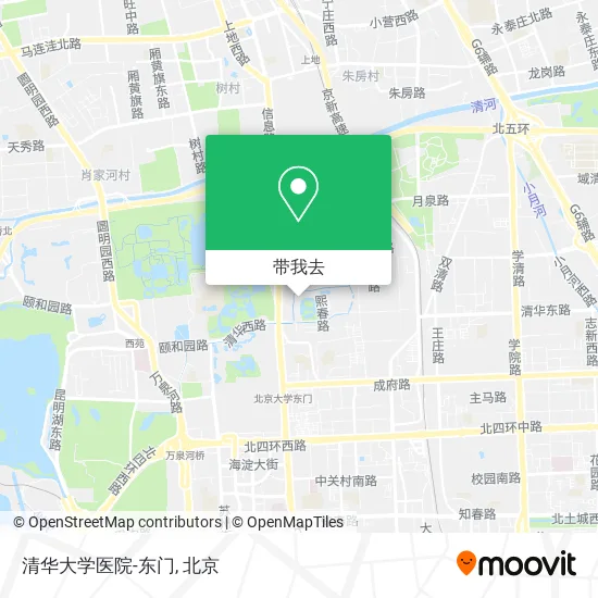 清华大学医院-东门地图