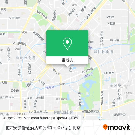 北京安静舒适酒店式公寓(天泽路店)地图