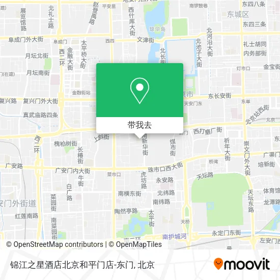 锦江之星酒店北京和平门店-东门地图