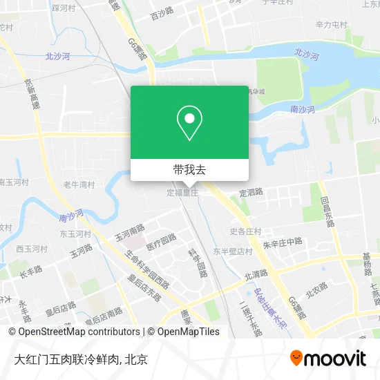 大红门五肉联冷鲜肉地图