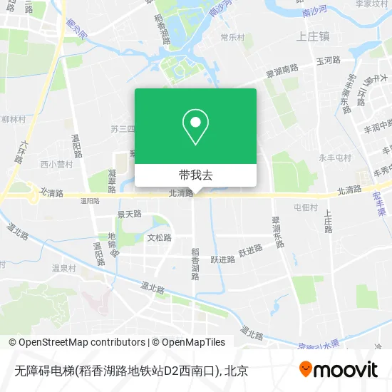 无障碍电梯(稻香湖路地铁站D2西南口)地图