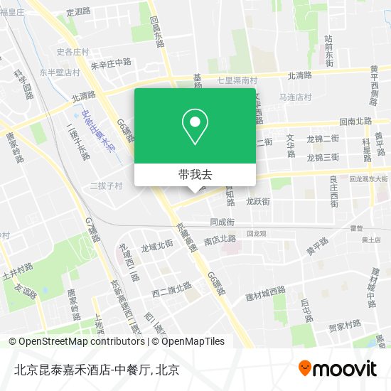 北京昆泰嘉禾酒店-中餐厅地图