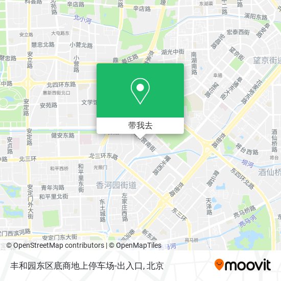 丰和园东区底商地上停车场-出入口地图