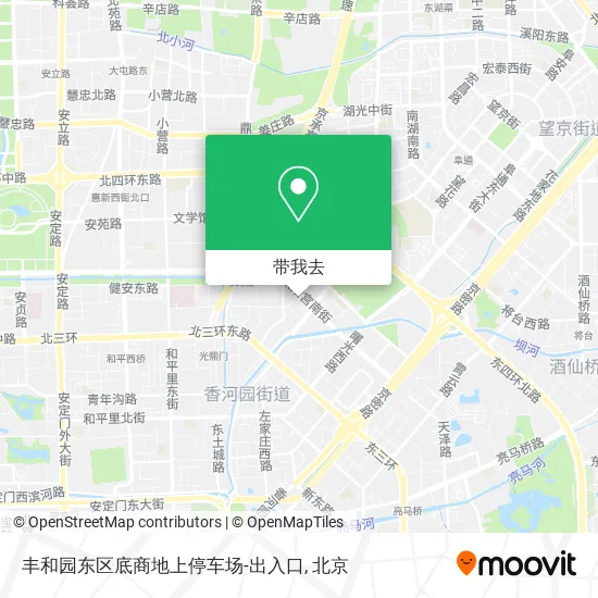 丰和园东区底商地上停车场-出入口地图
