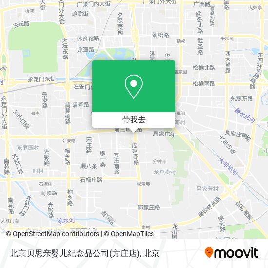 北京贝思亲婴儿纪念品公司(方庄店)地图