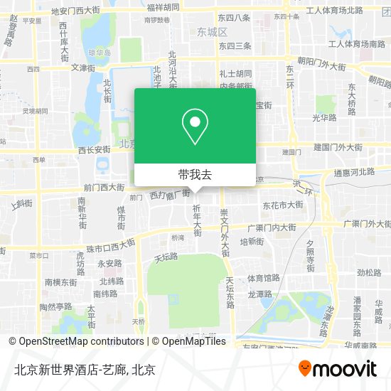 北京新世界酒店-艺廊地图