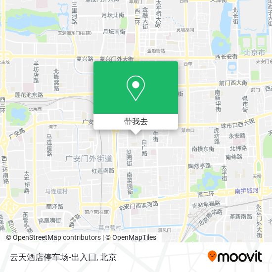 云天酒店停车场-出入囗地图